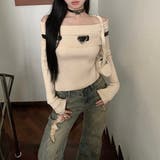 ベルト付きオフショルダーリブニット | LADY LIKE  | 詳細画像11 