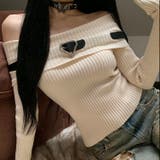 ベルト付きオフショルダーリブニット | LADY LIKE  | 詳細画像13 