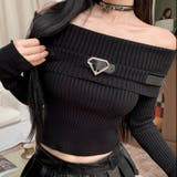 ベルト付きオフショルダーリブニット | LADY LIKE  | 詳細画像17 