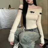 ベルト付きオフショルダーリブニット | LADY LIKE  | 詳細画像9 