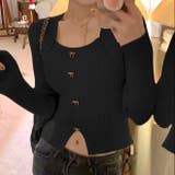 リボンボタンデコルテ空きリブニット | LADY LIKE  | 詳細画像13 