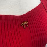 リボンボタンデコルテ空きリブニット | LADY LIKE  | 詳細画像24 