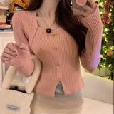 リボンボタンデコルテ空きリブニット | LADY LIKE  | 詳細画像8 