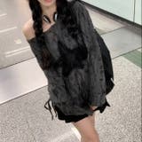 星型チュールサイド絞りダメージ加工トップス | LADY LIKE  | 詳細画像5 