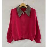 フェイクレザー切替え衿ダブルジップニット | LADY LIKE | 詳細画像17