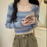 グラデーションボーダー柄ニット | LADY LIKE  | 詳細画像10 