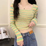 グラデーションボーダー柄ニット | LADY LIKE  | 詳細画像12 