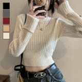 袖口ダブルクロップド丈ニット | LADY LIKE | 詳細画像1