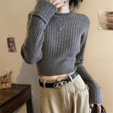 袖口ダブルクロップド丈ニット | LADY LIKE | 詳細画像2