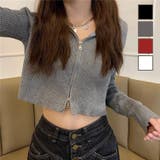 ダブルジップコンパクトニットパーカー | LADY LIKE  | 詳細画像1 