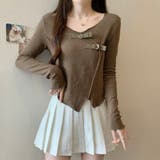 サテンベルト付きアシンメトリートップス | LADY LIKE | 詳細画像6