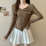 サテンベルト付きアシンメトリートップス | LADY LIKE | 詳細画像7