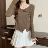 サテンベルト付きアシンメトリートップス | LADY LIKE | 詳細画像8