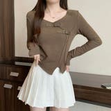 サテンベルト付きアシンメトリートップス | LADY LIKE | 詳細画像9