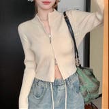 ダブルジップモックネックリブニット | LADY LIKE  | 詳細画像7 