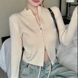 ダブルジップモックネックリブニット | LADY LIKE  | 詳細画像8 