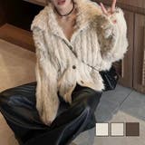 メタルボタン襟付きカーディガン | LADY LIKE | 詳細画像1