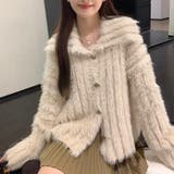 メタルボタン襟付きカーディガン | LADY LIKE | 詳細画像2