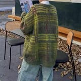 丸首チェックオーバーサイズカーディガン | LADY LIKE  | 詳細画像10 