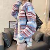 丸首チェックオーバーサイズカーディガン | LADY LIKE  | 詳細画像3 