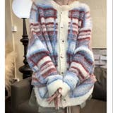 丸首チェックオーバーサイズカーディガン | LADY LIKE  | 詳細画像5 