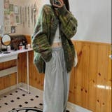 丸首チェックオーバーサイズカーディガン | LADY LIKE  | 詳細画像7 