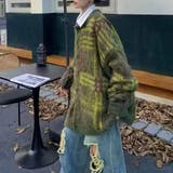 丸首チェックオーバーサイズカーディガン | LADY LIKE  | 詳細画像9 