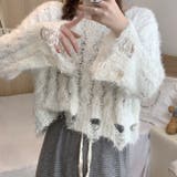 クロップド丈モール素材ゆるニット | LADY LIKE  | 詳細画像2 