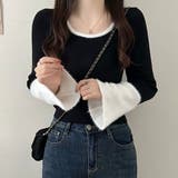 バイカラーフレアスリーブリブニット | LADY LIKE | 詳細画像13