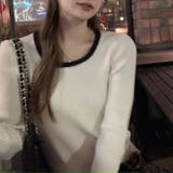 バイカラーフレアスリーブリブニット | LADY LIKE | 詳細画像3