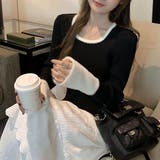 バイカラーフレアスリーブリブニット | LADY LIKE | 詳細画像5