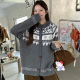 オルテガ柄ニットパーカー | LADY LIKE | 詳細画像3