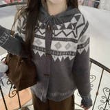 オルテガ柄ニットパーカー | LADY LIKE | 詳細画像9