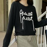 サイド絞りラインロゴニット | LADY LIKE  | 詳細画像3 