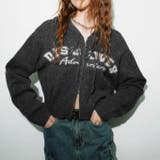 ブラック | カレッジロゴニットパーカー | LADY LIKE 