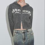 グレー | カレッジロゴニットパーカー | LADY LIKE 