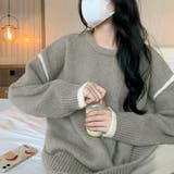 ラインアクセントバイカラーニット | LADY LIKE  | 詳細画像10 