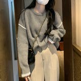 ラインアクセントバイカラーニット | LADY LIKE  | 詳細画像11 