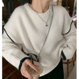 ラインアクセントバイカラーニット | LADY LIKE  | 詳細画像2 