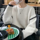 ラインアクセントバイカラーニット | LADY LIKE  | 詳細画像3 