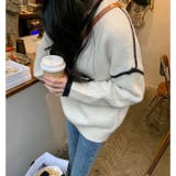 ラインアクセントバイカラーニット | LADY LIKE  | 詳細画像7 