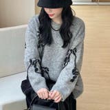 リボンデザインゆったりニット | LADY LIKE | 詳細画像3