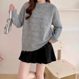 レターロゴデザインニット | LADY LIKE  | 詳細画像3 