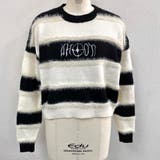 太ボーダーロゴ入りニット | LADY LIKE  | 詳細画像9 