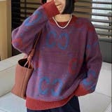 英字モチーフ丸首ニット | LADY LIKE | 詳細画像2