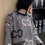 英字モチーフ丸首ニット | LADY LIKE | 詳細画像3