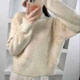 リボン柄モックネックニット | LADY LIKE  | 詳細画像2 