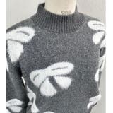 リボン柄モックネックニット | LADY LIKE  | 詳細画像6 