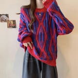 凹凸アート柄ニット | LADY LIKE  | 詳細画像2 