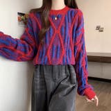 凹凸アート柄ニット | LADY LIKE  | 詳細画像3 